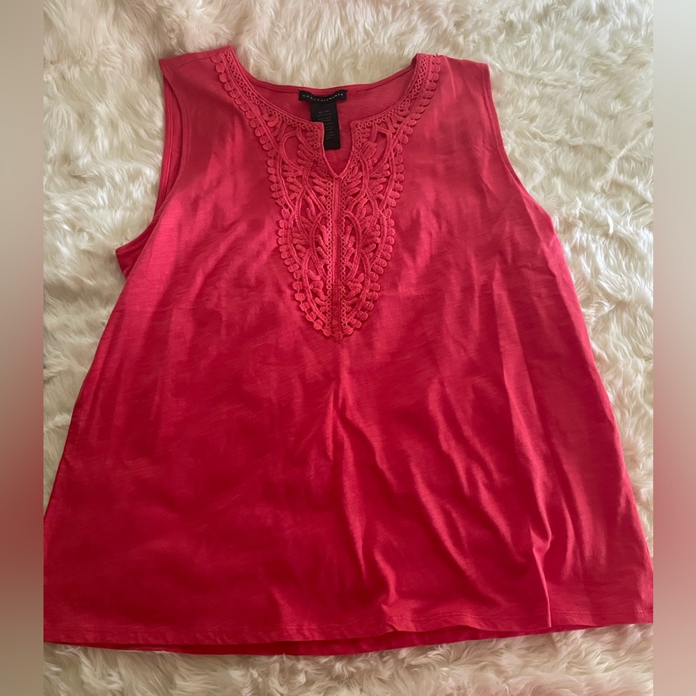 Coral Sleeveless Top